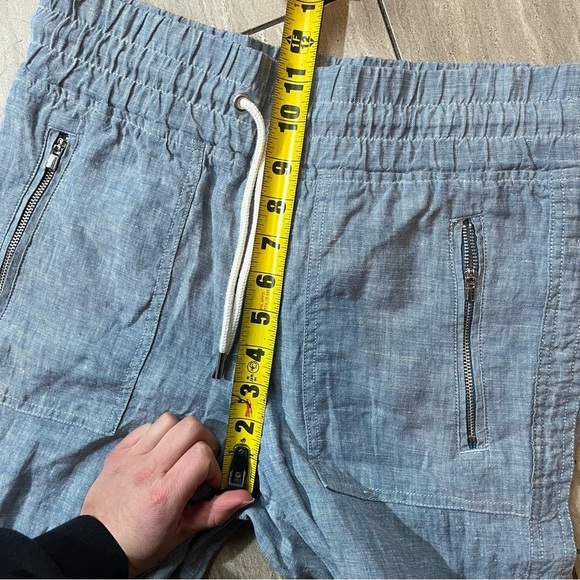 Athleta Cabo Womens Light Weight Linen Jogger Pants in Chambray Blue, Size 4 - Picture 6 of 8